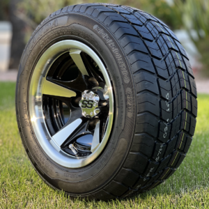 10" BULLITT Machined/Black Wheels and 205/50-10 Low Profile DOT Tires Combo - Set of 4 - Image 4