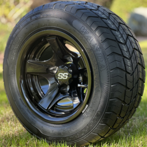 10" BULLITT Black Wheels and 205/50-10 Low Profile DOT Tires Combo - Set of 4 - Image 2