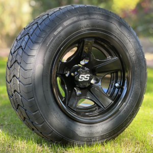 10" BULLITT Black Wheels and 205/50-10 Low Profile DOT Tires Combo - Set of 4 - Image 5