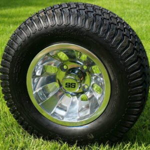10" SILVER BULLET Wheels and 20x8-10" TURF Tires Combo - Set of 4 - Image 1