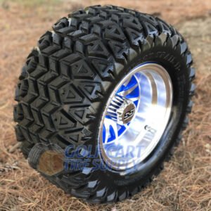 10" PHOENIX BLUE/ Machined Wheels and 20x10-10 DOT All Terrain Tires Combo - Set of 4 - Image 5