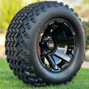 12" ATLAS Gloss Black Aluminum Wheels and 23" All Terrain Tires Combo - Set of 4 - Image 5