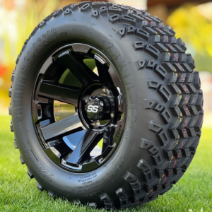 12" ATLAS Gloss Black Aluminum Wheels and 23" All Terrain Tires Combo - Set of 4 - Image 9