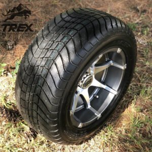 12" BANSHEE Gunmetal Aluminum Golf Cart Wheels and 215/50-12" DOT ComfortRide Golf Cart Tires - Set of 4 - Image 6