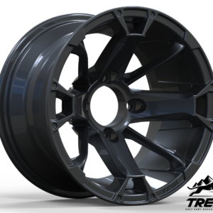 12" BLACKJACK Gloss Black Aluminum Wheels - Set of 4 - Image 4