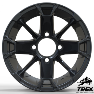 12" BLACKJACK Gloss Black Aluminum Wheels - Set of 4 - Image 5