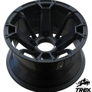 12" BLACKJACK Gloss Black Aluminum Wheels - Set of 4 - Image 6