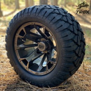 12" BLACKJACK Metallic Bronze Aluminum Wheels and 20x10-12" STINGER All Terrain Tires - Set of 4 - Image 3