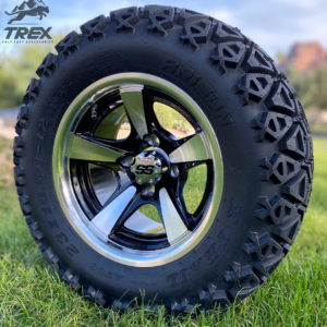 12" BULLITT Machined/Black Aluminum Wheels and 23x10-12 DOT All Terrain Tires Combo - Set of 4 - Image 4