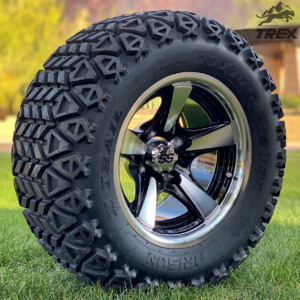 12" BULLITT Machined/Black Aluminum Wheels and 23x10-12 DOT All Terrain Tires Combo - Set of 4 - Image 3