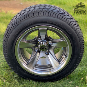 12" BULLITT Gunmetal/Machined Aluminum Wheels and 215/50-12 Comfortride DOT Tires Combo - Set of 4 - Image 3