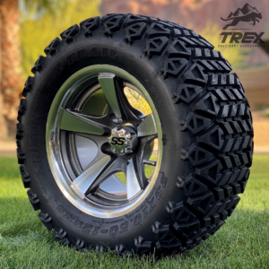 12" BULLITT Gunmetal/Machined Aluminum Wheels and 23x10-12 DOT All Terrain Tires Combo - Set of 4 - Image 3