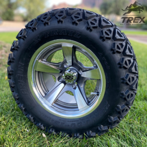 12" BULLITT Gunmetal/Machined Aluminum Wheels and 23x10-12 DOT All Terrain Tires Combo - Set of 4 - Image 8
