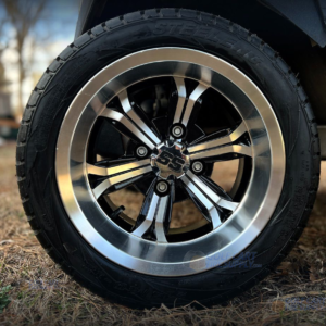 12" TRANSFORMER Machined Wheels and 215/40-12" DOT Golf Cart Tires - Set of 4 - Image 2