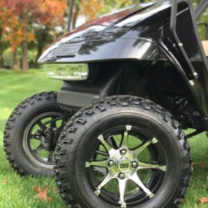 12" BANSHEE Black/ Machined Aluminum Wheels and 23" All Terrain Tires Combo - Set of 4 - Image 3
