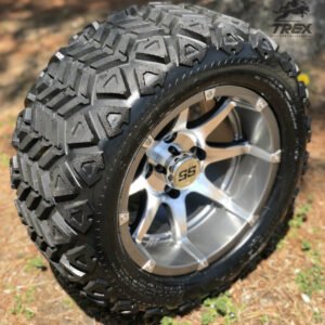 12" BANSHEE Gunmetal Aluminum Wheels and 20x10-12" DOT All Terrain Tires Combo - Set of 4 - Image 3