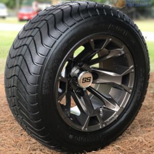 12" BLACKJACK Metallic Bronze Golf Cart Wheels and 215/50-12" DOT ComfortRide Golf Cart Tires - Set of 4 - Image 2