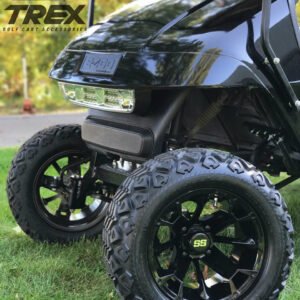 12" BLACKJACK Gloss Black Aluminum Wheels and 20x10-12" DOT All Terrain Tires Combo - Set of 4 - Image 3