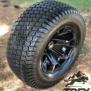 12" BLACKJACK Gloss Black Wheels and 23x10.5-12" TURF Tires Combo - Set of 4 - Image 7