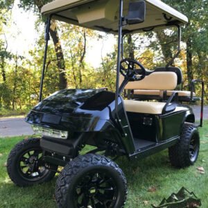12" BLACKJACK Gloss Black Aluminum Wheels and 20x10-12" DOT All Terrain Tires Combo - Set of 4 - Image 5