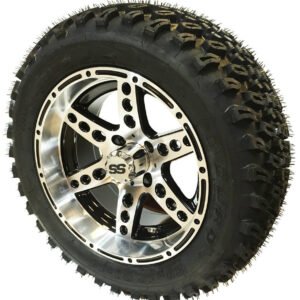 14" DOMINATOR Machined/ Black Wheels and 23x10-14" DOT All Terrain Tires Combo - Set of 4 - Image 12