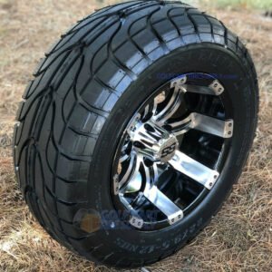 12" TEMPEST Machined Aluminum Wheels and 22x9.5-12" ELITE Street DOT Tires Combo - Set of 4 - Image 5