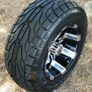 12" TEMPEST Machined Aluminum Wheels and 22x9.5-12" ELITE Street DOT Tires Combo - Set of 4 - Image 6