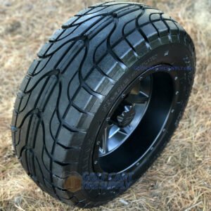 12" TREMOR Matte Black Aluminum Wheels and 22x9.5-12" ELITE Street DOT Tires Combo - Set of 4 - Image 4