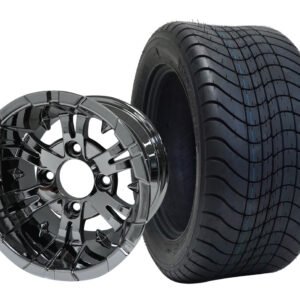 12" VAMPIRE Chrome Wheels and ComfortRide 215/50-12 Tires - Set of 4 - Image 3