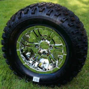 12" VAMPIRE Chrome Wheels and 23x10.5-12" All Terrain Tires Combo - Set of 4 - Image 1
