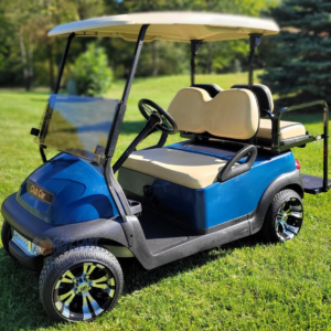 12" VAMPIRE Machined/ Black Aluminum Golf Cart Wheels - Set of 4 - Image 3