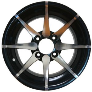12" KRAKEN Machined/Black Aluminum Wheels and Low Profile 215/40-12 DOT Tires - Set of 4 - Image 8
