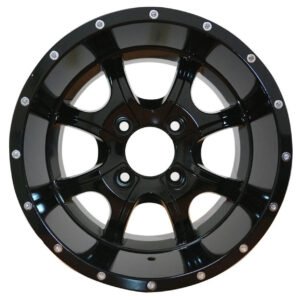 12" STALKER Black Aluminum Wheels and 23x10.5-12" TURF Tires Combo - Set of 4 - Image 5
