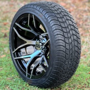 14" RALLY Machined / Black Aluminum Wheels and 205/30-14 DOT Low Profile Tires Combo - Set of 4 - Image 5
