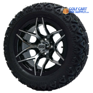 14" RALLY Machined / Black Aluminum Wheels and 23x10-14" DOT All Terrain Tires Combo - Set of 4 - Image 9