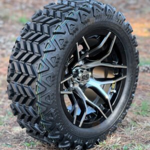 14" RALLY Machined / Black Aluminum Wheels and 23x10-14" DOT All Terrain Tires Combo - Set of 4 - Image 5