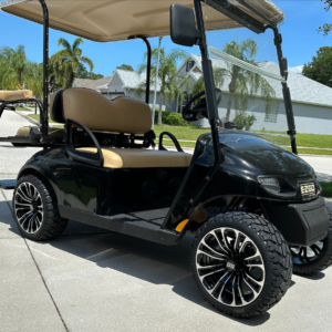 14" VECTOR Machined/ Black Wheels and 20x8.50-14 STINGER DOT All Terrain Tires Combo - Set of 4 - Image 3