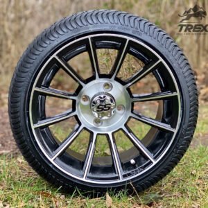 14" TITAN Machined/Black Aluminum Wheels and 205/30-14 Low Profile DOT Tires Combo - Set of 4 - Image 9
