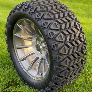 14" TITAN Gunmetal/ Machined Aluminum Wheels and 23x10-14 DOT All Terrain Tires Combo - Set of 4 - Image 10