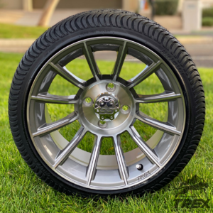 14" TITAN Gunmetal/Machined Aluminum Wheels and 205/30-14 Low Profile DOT Tires Combo - Set of 4 - Image 8