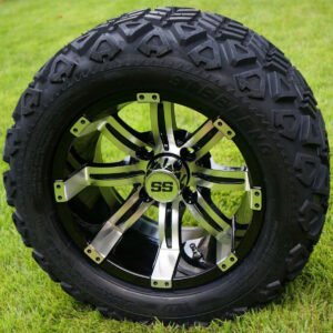 15" TEMPEST Machined/ Black Wheels and 23x10-15" DOT All Terrain Tires Combo - Set of 4 - Image 3