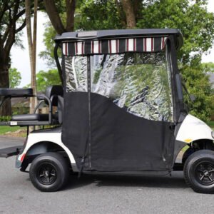 SS Gloss Black 8" Golf Cart Hub Caps - Set of 4 Wheel Covers - Image 4