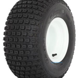 8" White Steel Golf Cart Wheels and 18x9.50-8" Slasher Knobby Scorpion Tires - Set of 4 - Image 4