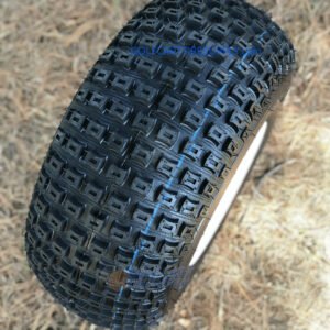 8" White Steel Golf Cart Wheels and 18x9.50-8" Slasher Knobby Scorpion Tires - Set of 4 - Image 3