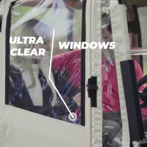 Club Car Precedent 4-Passenger Enclosure / Golf Cart Cover - DoorWorks Hinged Hard Door (Sunbrella Material) - Image 6