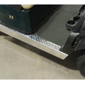 Club Car Precedent Golf Cart Rocker Panels - Polished Aluminum Diamond Plate - Image 2