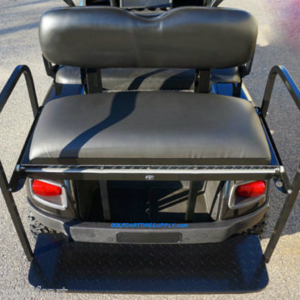 Club Car Precedent Golf Cart Rear Seat Kit NOMAD - BLACK (Flip Seat w/ Cargo Bed & Free Grab Bar, Fits ALL 2004+) - Image 3