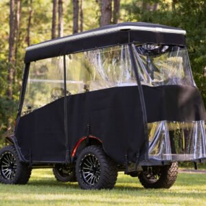 EZGO Express S4 Elite 4-Passenger Track Style Enclosure - BLACK (Fits 2023-Up) - Image 4