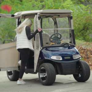 EZGO TXT Enclosure / Golf Cart Cover - DoorWorks Hinged Hard Door (Sunbrella Material) - Image 2