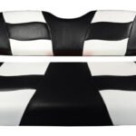 MADJAX Riptide Two Tone Front Seat Covers in Black/White - Fits all Carts!